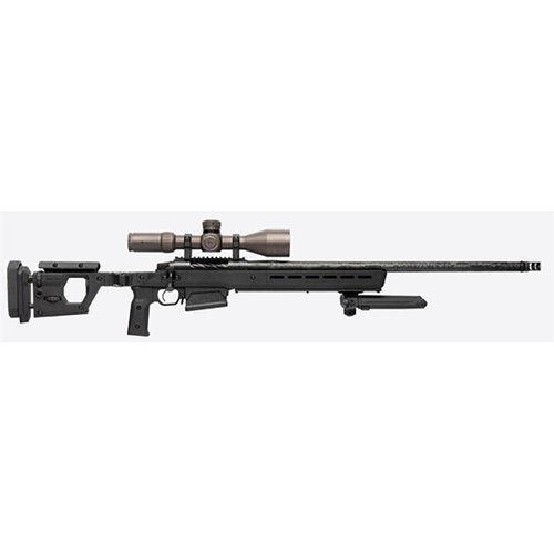 Magpul Pro 700L er en ambidextrous rifle chassis med justerbar LOP, høyde og grep, optimalisert for komfort og presisjon på Remington 700 LA.