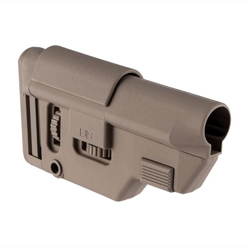 B5 Systems Precision Stock gir verktøyløs justering av lengde og kinnhøyde, er kompatibel med Law Tactical Folding Stock Adapter og har M-LOK festepunkter.