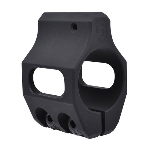 Denne LOW PROFILE GAS BLOCK fra PHASE 5 TACTICAL gir et enkelt, lavprofil design for montering av rifle lengde forarm på karabin lengde løp, laget av 4140 Chromoly stål.