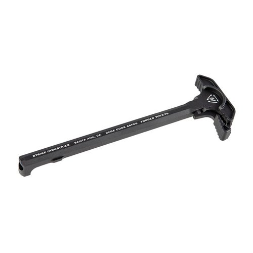 ARCH-EL Charging Handle fra Strike Industries har et ergonomisk design, større aluminiumslås og er bygget for holdbarhet, perfekt for krevende forhold.