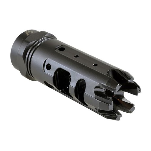 Strike Industries King-Comp har et stort dual chamber design som reduserer følt rekyl og sidekonkussjon, perfekt som en kombinasjon av compensator og muzzle brake.