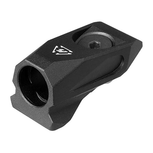 LINK ANGLED QD MOUNT fra STRIKE INDUSTRIES er kompatibel med KeyMod og MLOK, og gir enkel installasjon med 30 graders vinkel for optimal bruk.