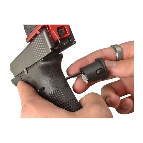 Strike Industries Grip Plug Tool for Glock gir deg en praktisk verktøykasse med stålstempel, olje- og magasinrampe for enklere omlasting.