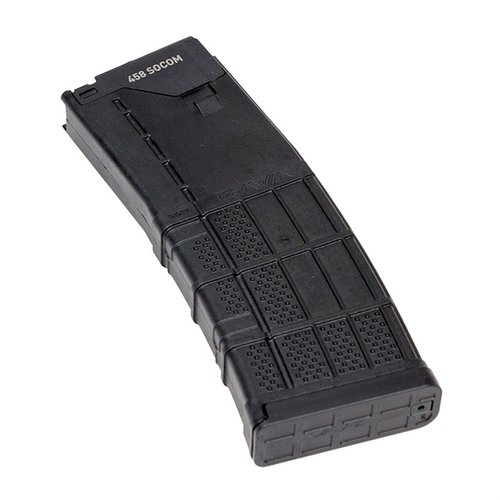 .458 SOCOM spesialmagasin for AR-15, optimalisert for pålitelig mating av 10 skudd, med forbedret design for maksimal ytelse og kompatibilitet med 5.56 NATO.