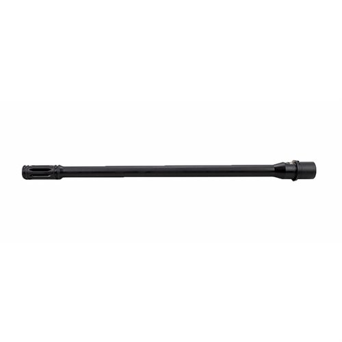 Faxons AR-15 9mm integrerte rifle-løp gir fleksibilitet med 16" lengde, 1:10 twist, og valg av 3-port muzzle device eller flash hider.