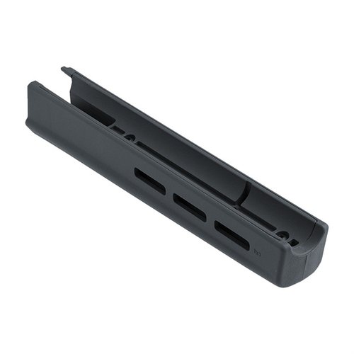 Hunter X-22 Takedown Forend gir enkel bytte av løp, har justerbar barrel-tensioning shim og M-LOK® spor for tilbehør, laget av forsterket polymer.