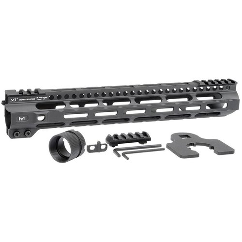 Lettvektsdesign med slank profil, M-LOK spor, og en robust 6061 aluminiumskonstruksjon. Enkel installasjon med inkludert verktøy. 100% laget i USA.