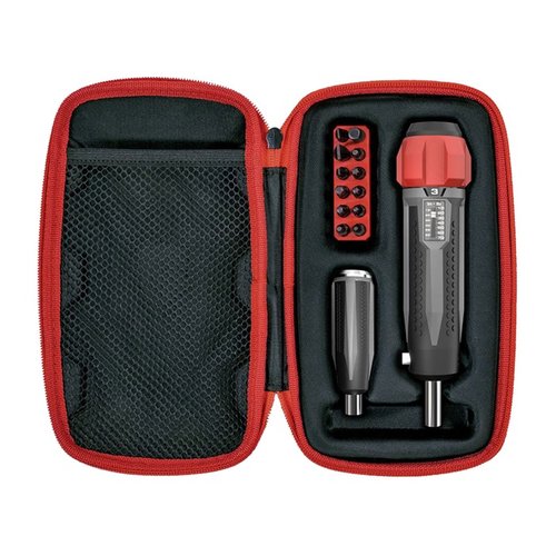 SMART-TORQ® Precision Torque Driver gir presis justering med ergonomisk grep, intuitiv tilbakemelding og 12 vanlige bits for enkel montering av optikk og våpen.