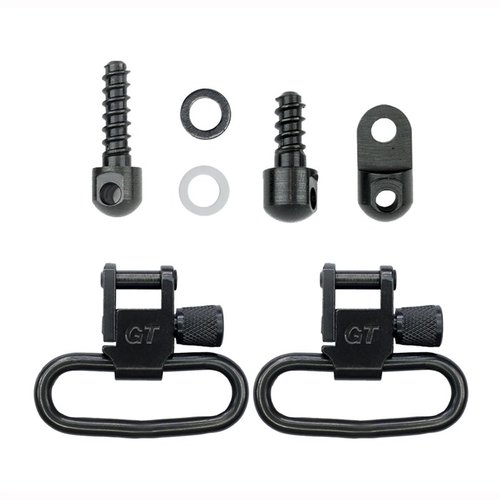 RUGER 10/22 1.25" SWIVEL SET fra GROVTEC US inkluderer adapter for 10/22, .44 mag og No. 3 karabiner, samt låsesvivel for presisjons skyting.