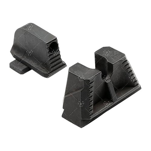 Strike Iron Sights (Suppressor Height) gir en hevet siktebilde, red dot co-witness, og er laget av robust SUS630 rustfritt stål for optimal ytelse.