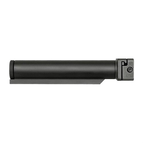 Midwest Industries Side Folder med aluminium stock tube har en robust mekanisme, kan foldes til høyre eller venstre, og har vanntett oppbevaring.