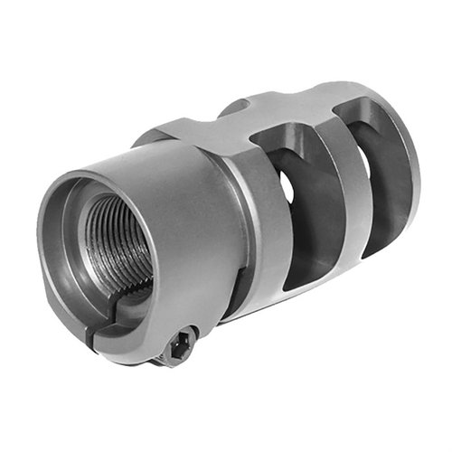 Badger Ordnance Mini FTE Muzzle Brake er en kompakt og effektiv brems for AR-10/15 og presisjonsrifler, lett å rengjøre og installere demper.