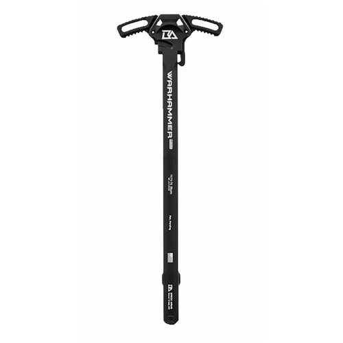 AR 308 WARHAMMER MOD2 ambidextrous charging handle gir enkel betjening, redusert gassblowback og er laget av slitesterk 7075 aluminium for økt holdbarhet.