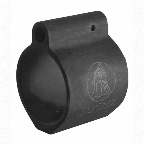 Troy's .875 Low Profile Gas Block er laget for bull barrel rifler med 0.875 gas block sete, laget av 4140 stål med MIL-STD Manganese Phosphate finish.