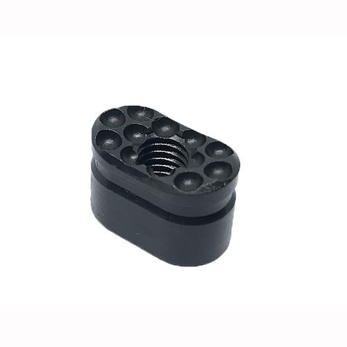 AR-15 Enhanced Magazine Release Button har en ergonomisk formet, dimpled overflate for bedre grep, laget av 4140 stål og QPQ-belagt for holdbarhet.