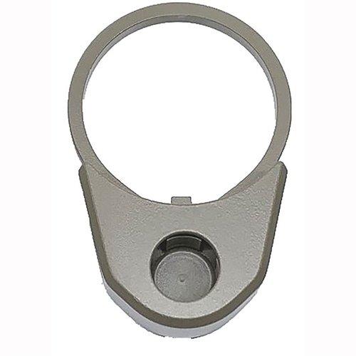 AR-15 end plate med 3 QD sling swivel sockets i stål, designet for å støtte stablbare castle nuts og tillate full sammenlegging av karabin. Tilgjengelig i DLC Black eller FDE Cerakote.