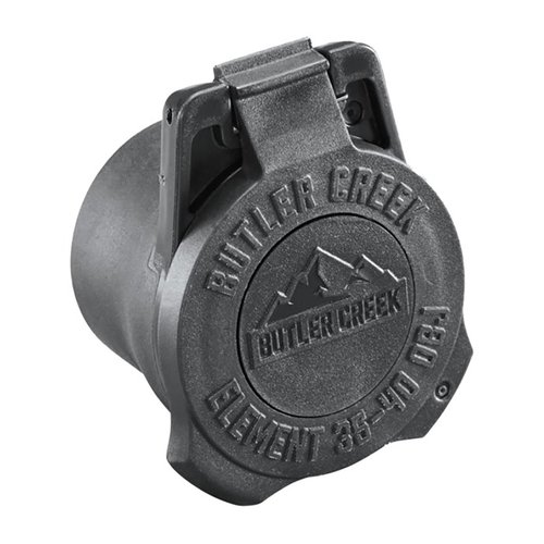 Butler Creek Element Scope Caps er robuste med en multi-flex sleeve, og har et utskiftbart dope disk for vind- og høydeinformasjon.