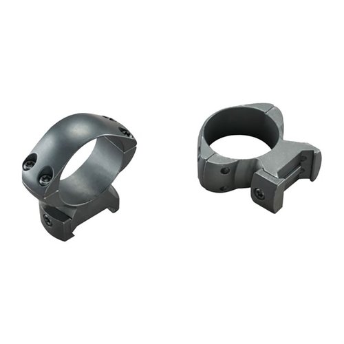 Weaver Grand Slam Top Mount Rings er laget av solid stål for maksimal styrke, med integrert recoil lug og Torx skruer for sikker montering av kikkertsikte.