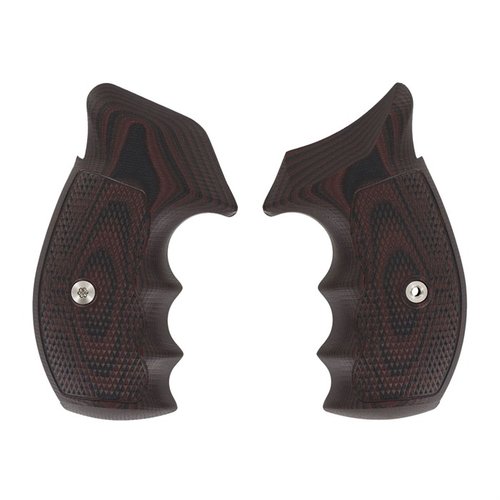 S&W K/L FRAME TAC DIAMOND GRIPS gir et aggressivt grep med skarpe diamantmønstre i G10, perfekt for carry, taktisk bruk og konkurranseskyting.