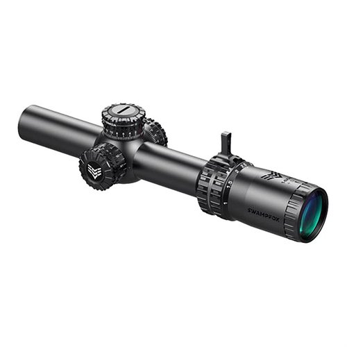 Swampfox Arrowhead 1-6X24mm SFP sikte tilbyr låsbare turrets, et klart siktebilde, bredt synsfelt og opplyste retikler, perfekt for selvforsvar og duty bruk.