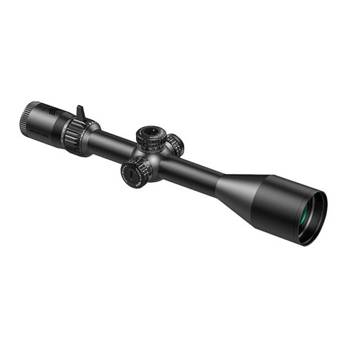 Kentucky Long Precision 2-12x44mm FFP har låsbare turreter, 6x zoom, justerbar parallax og opplyst retikkel for optimale forhold i svakt lys.