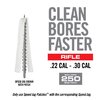 Bore-Max Speed Jag Patches gir optimal kompresjon for effektiv rensing av løpet, med overlegen absorbering og en teksturert overflate som fanger opp skitt.
