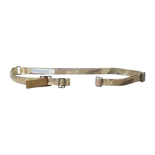 Vickers Combat Applications Sling justeres raskt og forhindrer sammenfiltring, ideell for ulike bære- og skytestillinger på AR-15/M16.