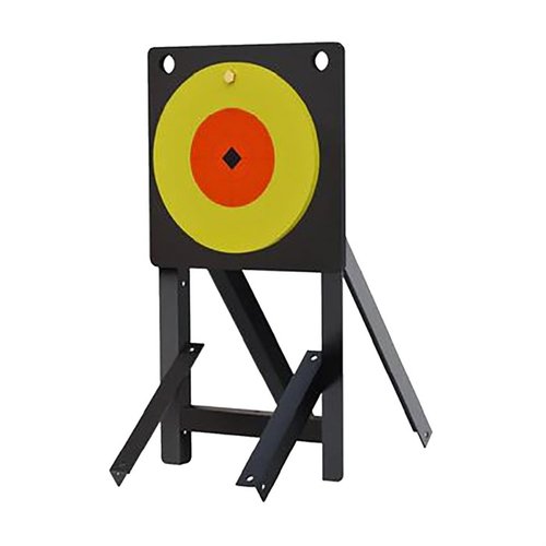 LARGE CALIBER SPOILER ALERT TARGET er laget av AR500, ½ tomme tykkelse, med en lys gul overflate og fjærbelastet for høy lyd og umiddelbar tilbakemelding.