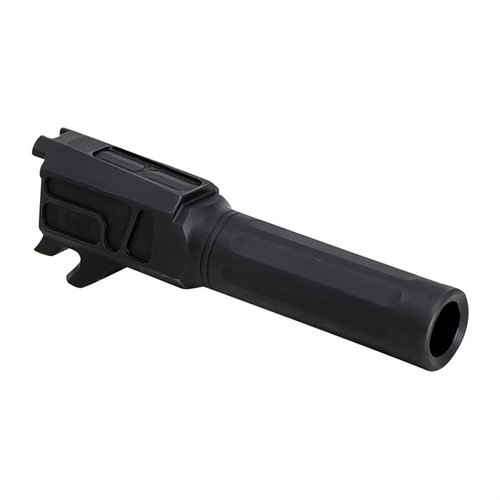 Faxon Match 9mm Luger løp til SIG® P365 er laget av stressrelief 416-R rustfritt stål, med Nitride-finish for økt holdbarhet og presisjon uten gunsmithing.