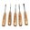 U.J. RAMELSON #106 BASIC STRAIGHT HANDLE WOODCARVING 5 PIECE SET