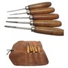 5-delt Gunstok V & U carving sett for sjekkering og restaurering, inkludert 3/32 & 5/32" Bent V, 1/8" Straight V og 3/32 & 1/8" Straight U.