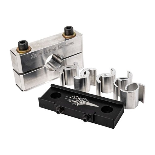 Bravo Barrel Vise Kit gir en enkel og effektiv måte å sikre løp uten å skade overflaten, med høy kvalitet 7075 Aluminium og livstidsgaranti.