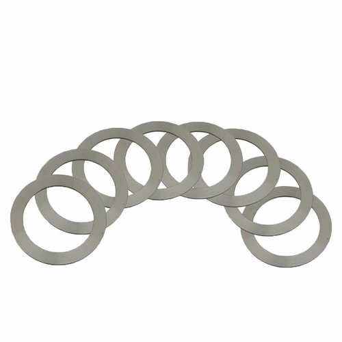 Barrel Shim Set med 5/8" indre diameter for presis orientering av timed muzzle devices, inkludert shims på 0.002", 0.005" og 0.020" for optimal tilpasning.