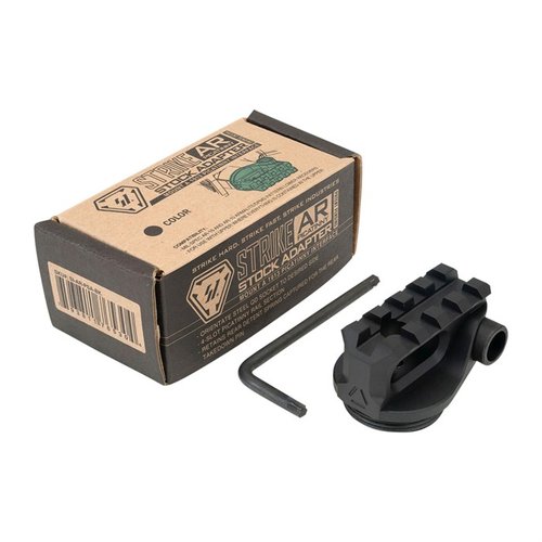 Strike AR Picatinny Stock Adapter gir mulighet for enkel montering av Picatinny-stokker, uten buffer, og passer både AR-15 og AR-10.