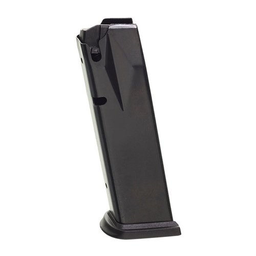 CANIK TP9 18RD MAGAZINE i stål er laget av varmebehandlet karbonstål med svart oksidbehandling, har en pålitelig innsprøytet følgesvenn og en fjær av kromsilisium.