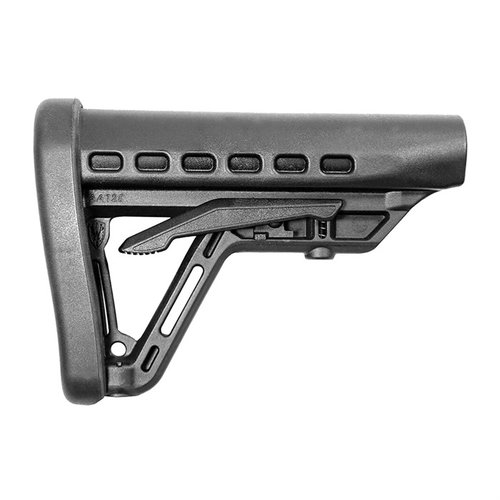 Archangel® Low-Profile AR-15® buttstock er lett og kompakt, har 6 posisjoner, passer til kommersielle buffer tubes og gir rask håndtering og presis skyting.