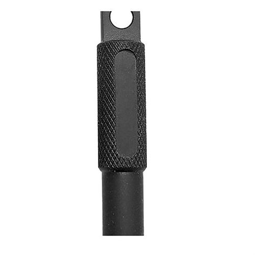 A2 Front Sight Adjustment Tool fra SADLAK INDUSTRIES har en 4-prong rund design med knurling, laget av manganfosfat og lasergravert for presisjon og holdbarhet.