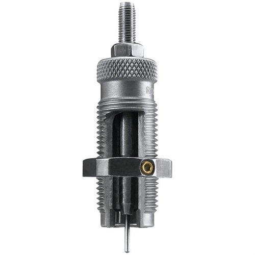 RCBS 9mm Luger og 9x21mm Carbide Sizer Die størrelsen på hylser og de-primerer, uten behov for smøring takket være den slitesterke carbide sizer-ringen.