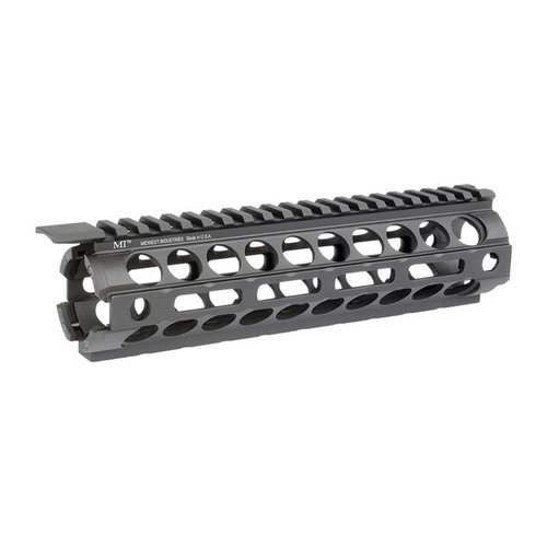 Oppgrader din AR-15 med Midwest Industries 2-delte M-LOK håndtak, enkelt å installere, med kontinuerlig Picatinny-skinne og laget av 6061 aluminium.