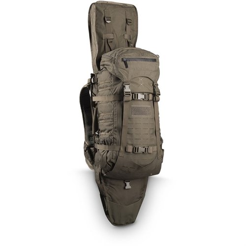 Eberlestock Gunslinger II Pack tilbyr allsidighet med 2700 kubikk tommer lagringsplass, Intex-II ramme og plass til våpen, laptop eller radio.