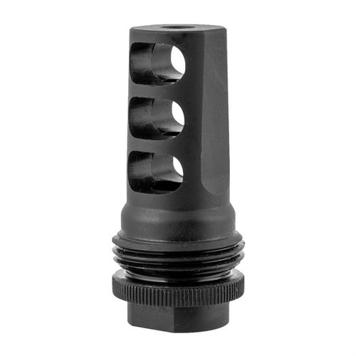 Denne 3-port muzzle brake fra SilencerCo reduserer følt rekyl og løpetopp, og er kompatibel med ASR monteringssystemet for enkel festing og fjerning.