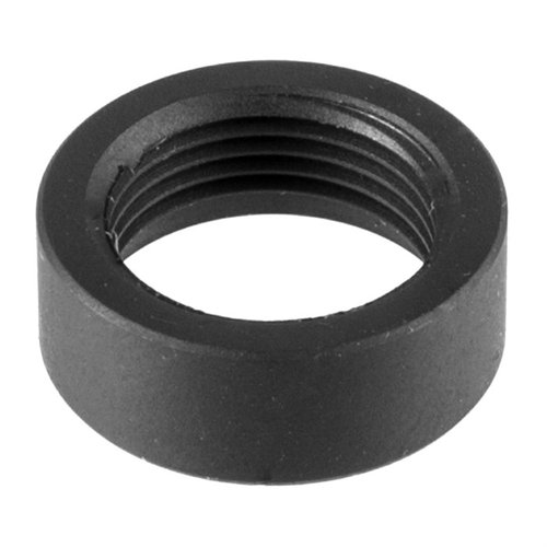 SilencerCo 1/2"-28 Rifle Thread Spacer forhindrer skade på rimfire suppressorer, gir solid støtte og forbedrer rifleutseendet ved å skjule overflødige gjenger.