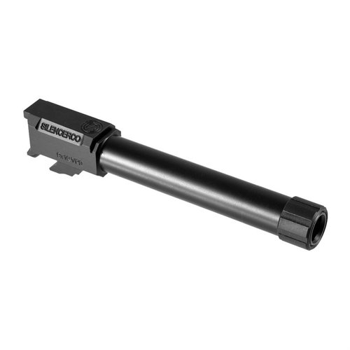 SilencerCo HK VP9 threaded erstatningsløp gir deg muligheten til å bruke lyddemper og andre munningsenheter med presisjonsmaskinert 416R rustfritt stål.