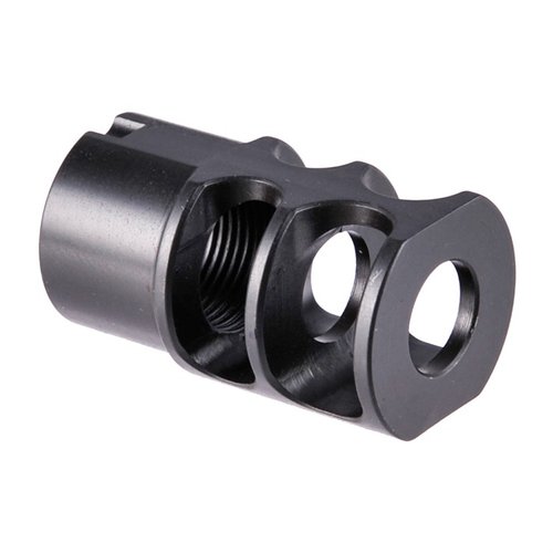 JMac Customs RRD-2C er en slank og kompakt kompensator som reduserer rekyl, laget av 17-4ph rustfritt stål med svart nitride-finish.