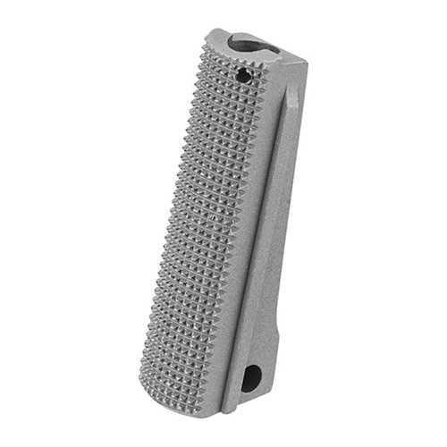 Fusion Pro-Series Mainspring Housing i rustfritt stål, CNC-maskinert med 20 lpi sjakkert bak. Passer til 1911 Government og Commander modeller, tilgjengelig i rustfritt eller svart.