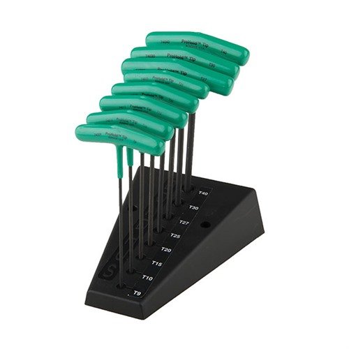 PROHOLD STAR TIP T-HANDLES fra BONDHUS passer til alle Star og TORX skruer, holder skruen sikkert på verktøyet, og har en ikke-magnetisk knapp.