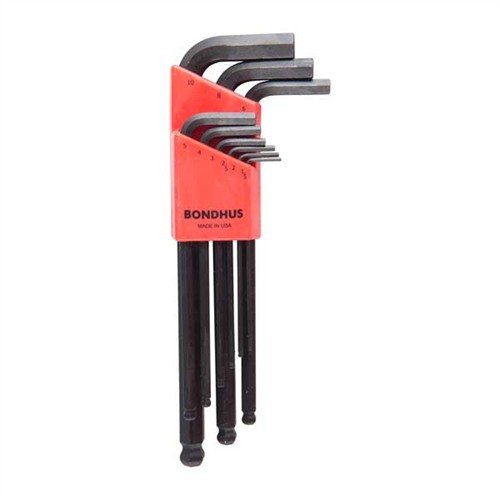 BONDHUS BALL-HEX "L" WRENCHES lar deg jobbe i vinkler opptil 25°, med en luksuriøs oppbevaringsboks og et bredt utvalg av størrelser for alle behov.