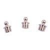 BRADLEY GUNSIGHT BRASS SKIRTED BEAD, 1/16" 3-56 TPI, DULL SILVER, 3-PAK