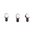 BRADLEY GUNSIGHT STD BEAD, 1/8" 3-56 TPI, 5/32" SHANK, WHITE, 3-PAK