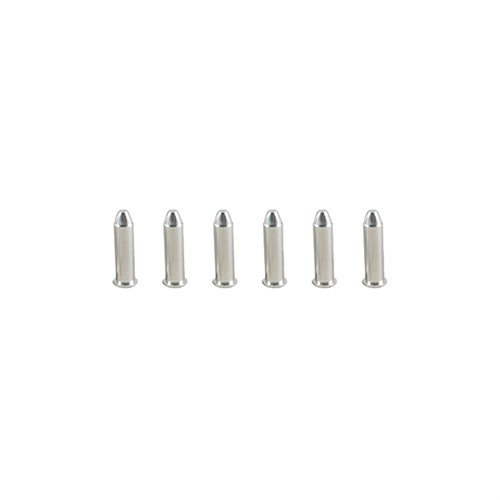 .22 Rimfire snap caps i solid aluminium er perfekte for tørrtrening, beskytter våpenet og varer i hundrevis av "skudd" uten å skade våpenet.